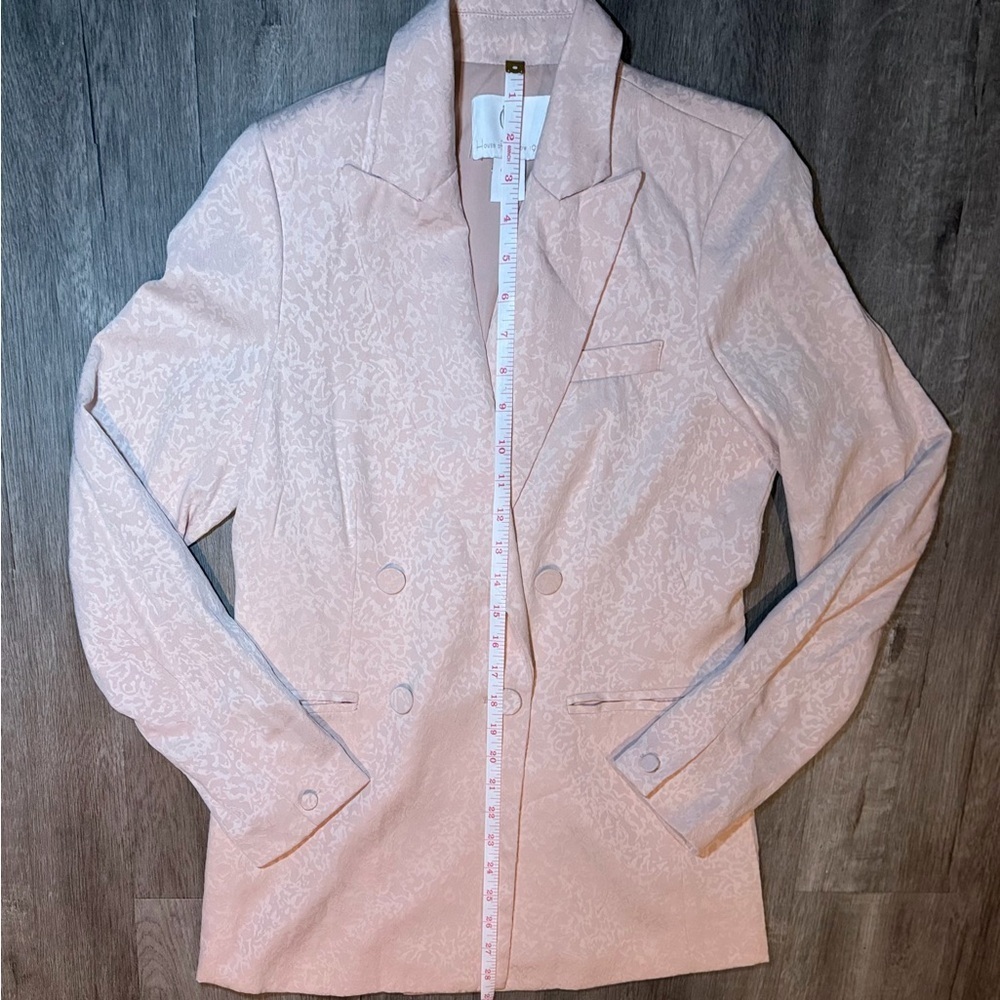 House of Harlow 1960 Jacquard Blazer | Blush Pink | XS - Picture 3 of 7